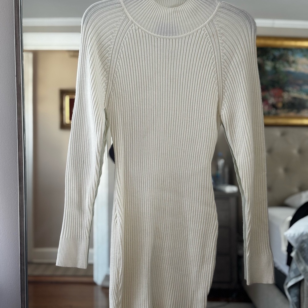 Bardot Ivory Ribbed Knit Top